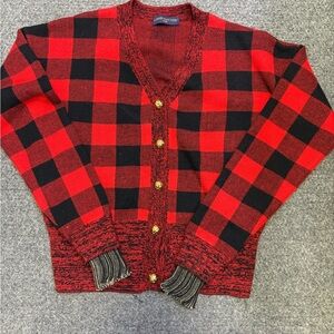 Louis Vuitton Graphic Check Knit Cardigan